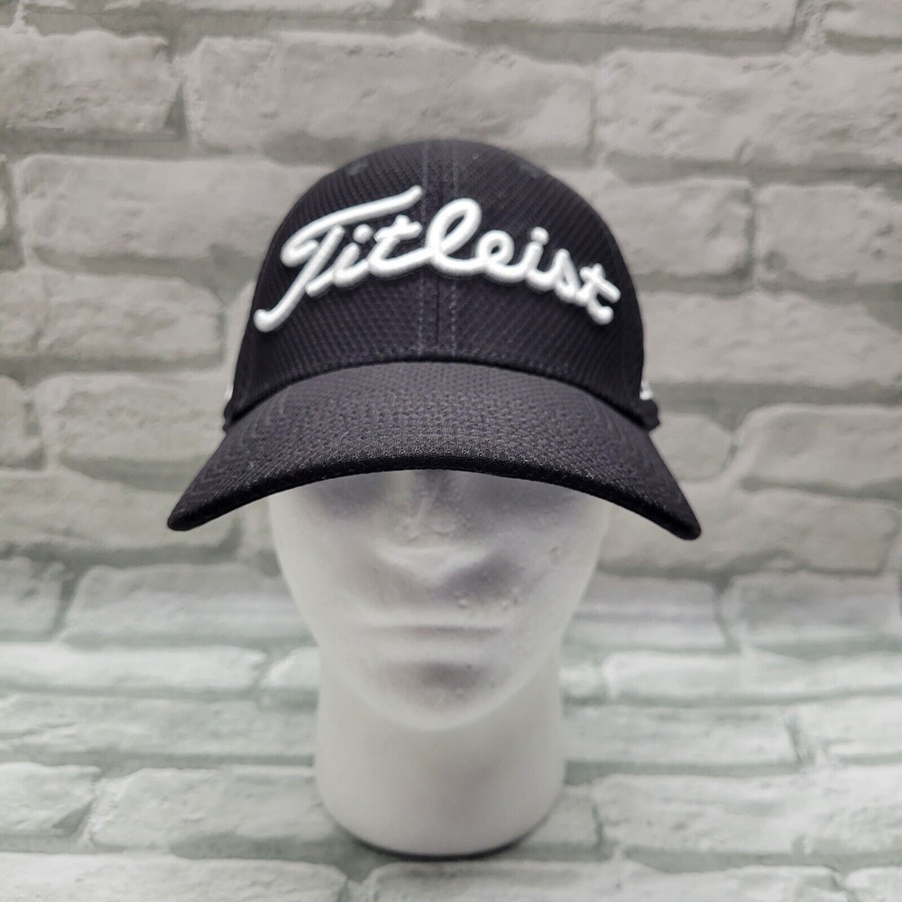 Titleist Golf Tour Performance FJ Footjoy Pro V1 FlexFit Hat Cap L/XL Black Whit